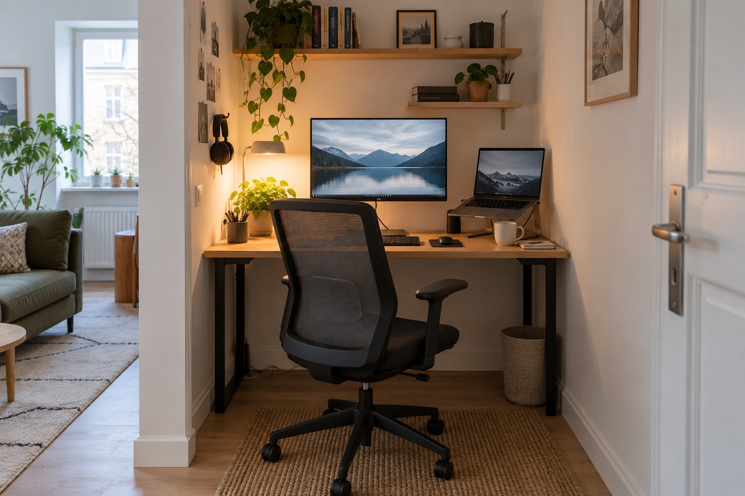 Einen Technik-Arbeitsplatz in einer Nische einrichten