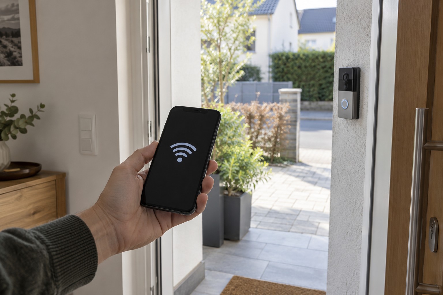WLAN an der Haustür prüfen