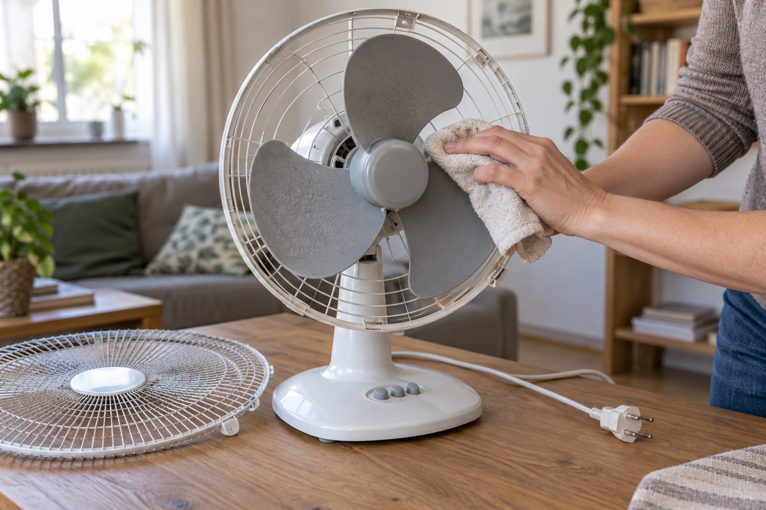 Staub von einem Ventilator entfernen
