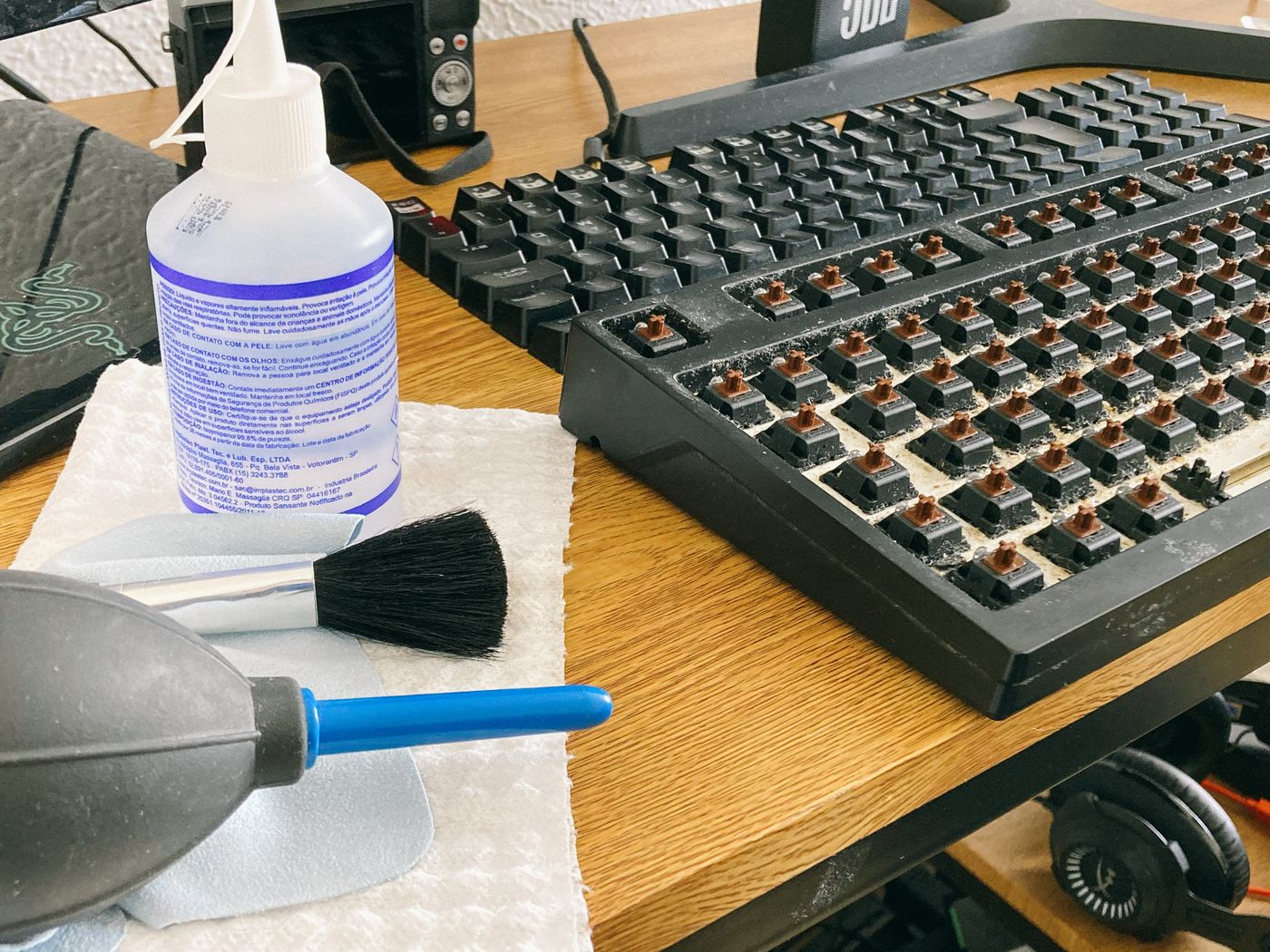 Eine Tastatur reinigen