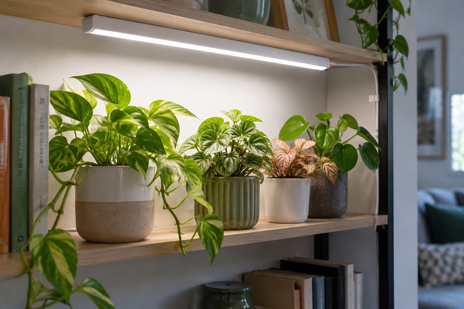 Eine Pflanzenleuchte im Wohnraum unterbringen
